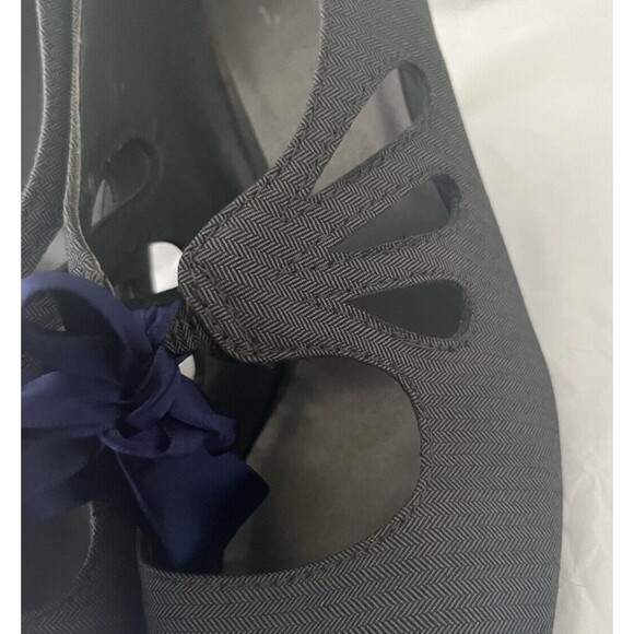 Ann marino Retro Ribbon Toe Tear Drop Cut Out Pumps Size 8 - Picture 5 of 9
